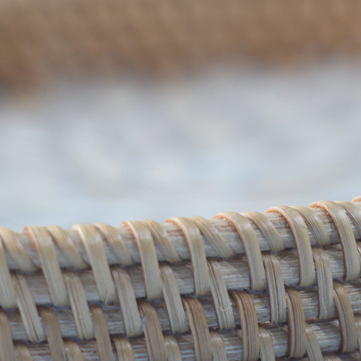 Set of 4 Medium Bamboo Cups and Oval Seashell Tray