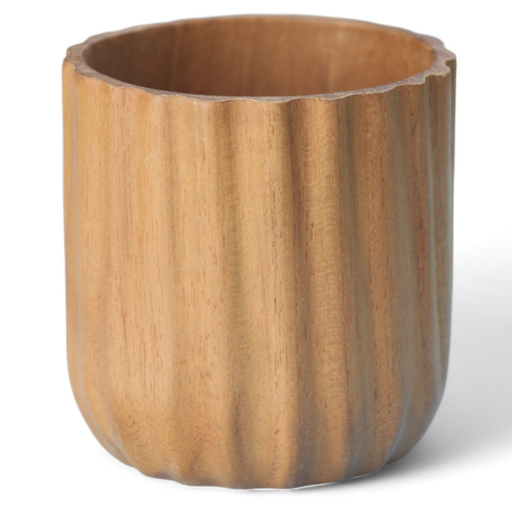 Teak Vertical Lines Cup