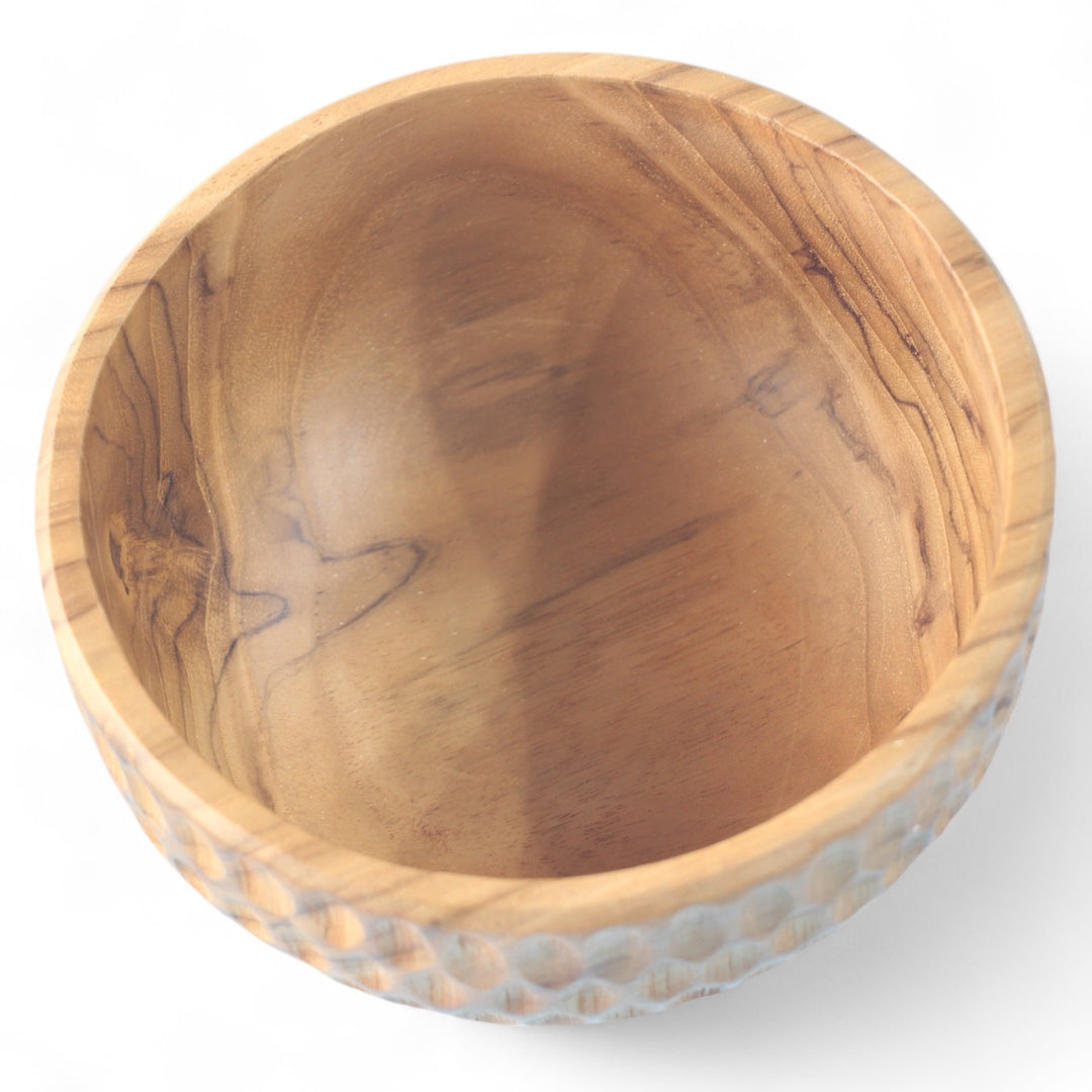 Teak Raindrop Bowl