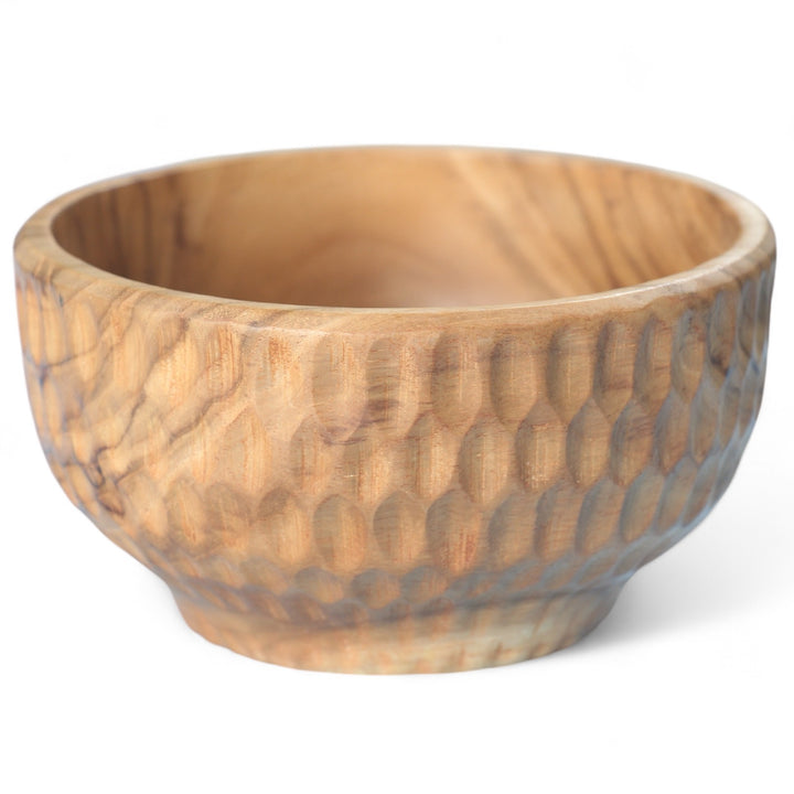 Teak Raindrop Bowl