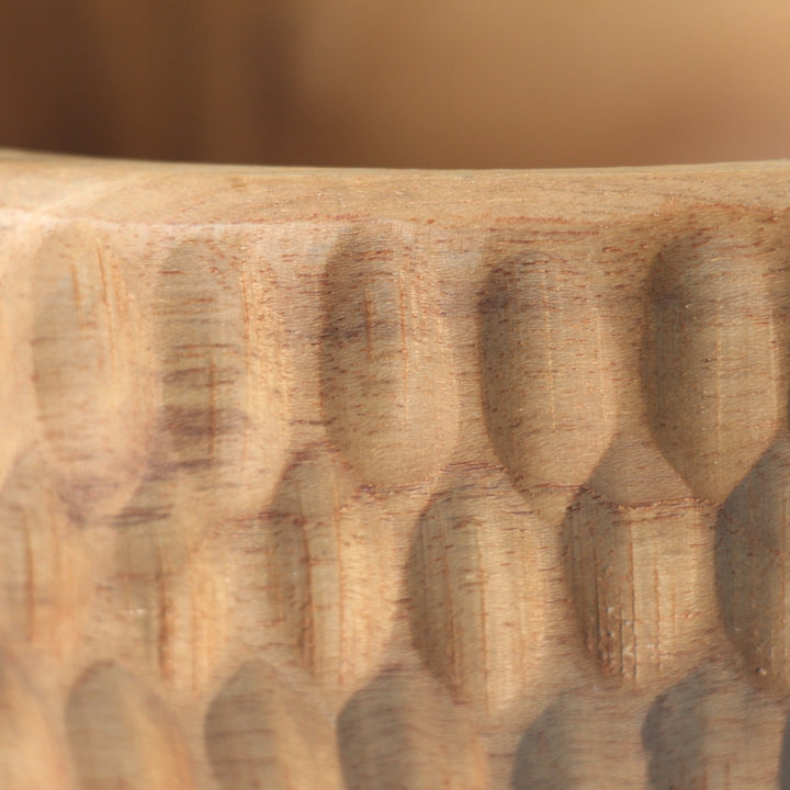 Teak Raindrop Bowl