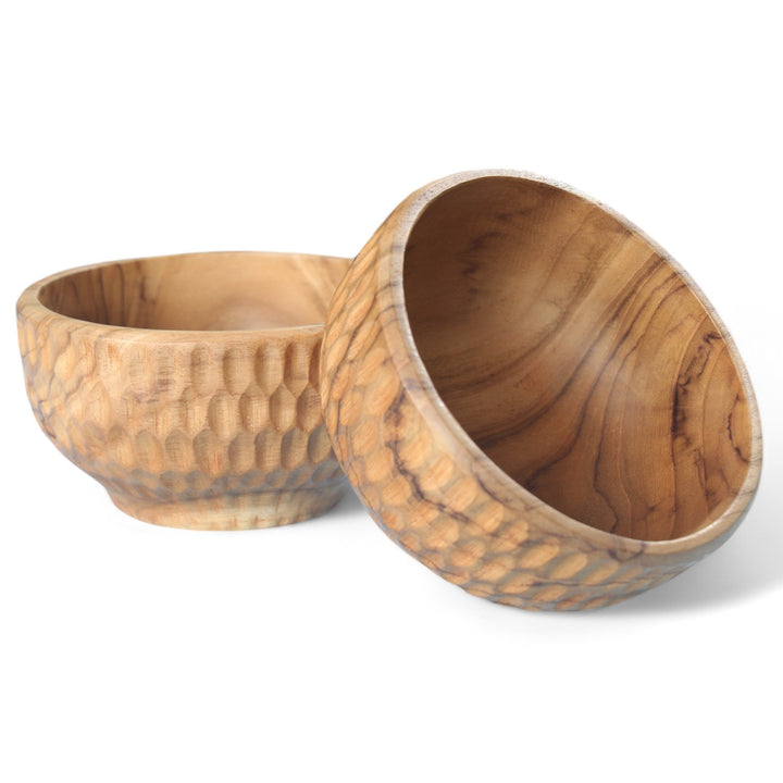 Teak Raindrop Bowl