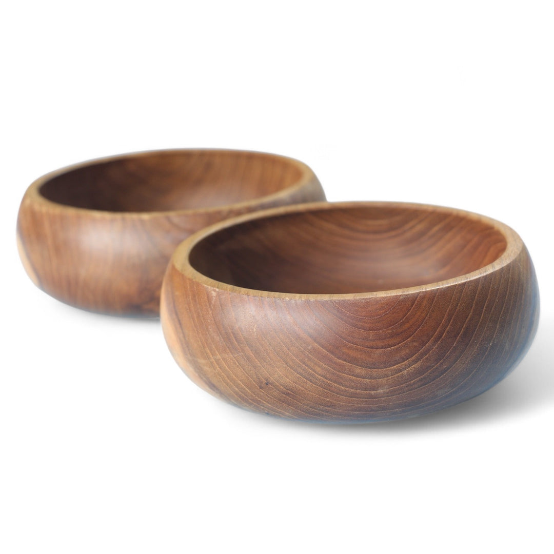 Teak Curved Bowl