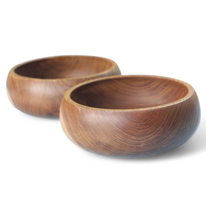 Teak Curved Bowl