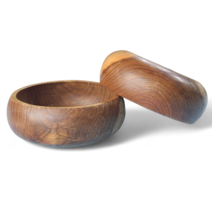 Teak Curved Bowl