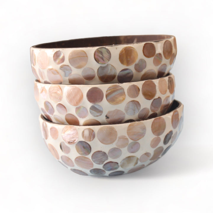 Polka Dots Seashell Coconut Bowl (500ml)