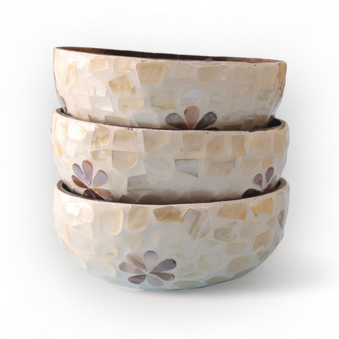 Floral Seashell Coconut Bowl (500ml)