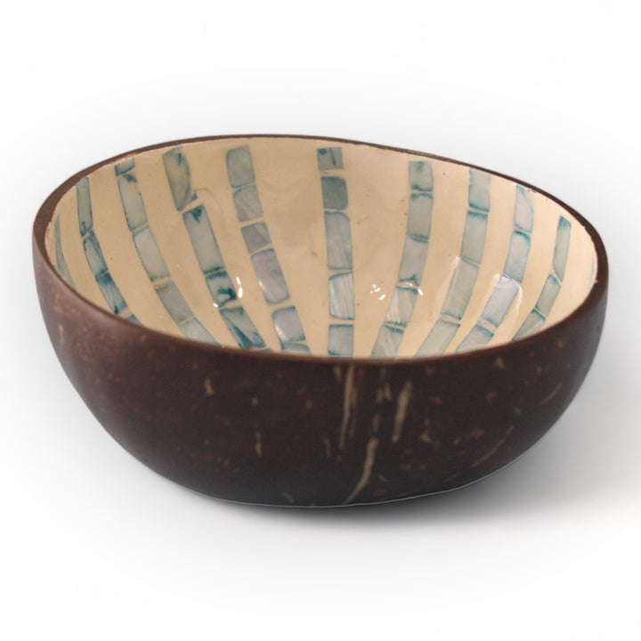 Blue Stripes Seashell Coconut Bowl (500ml)