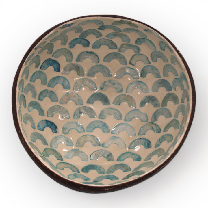 Blue Rainbow Seashell Coconut Bowl (500ml)