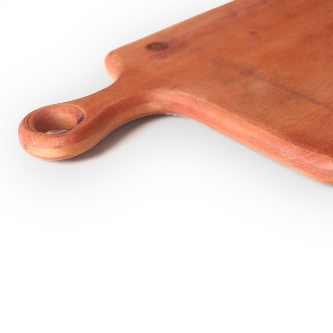 Mahogany Wood Cutting Board with Extended Handle