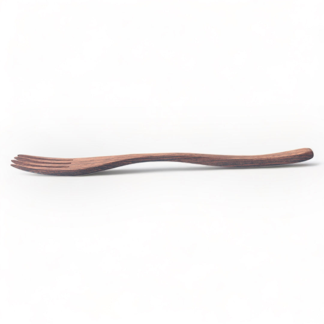 Set of 5 Ebony Wood Spoon & Fork